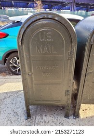 Manhattan  New York USA march  18  2022  us mail storage box