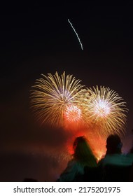 Manhattan, NY - 07.04.2022 - Forth Of July Fireworks In NYC - Captured In Hoboken, NJ