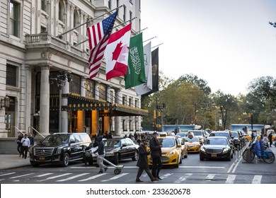 Manhattan, NYC - November 3: View Of The Famous Plaza Hotel In Manhattan, NYC On November 3, 2014.