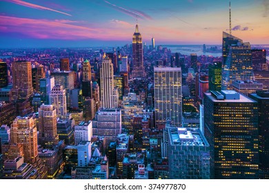 Manhattan Skyline at Dusk