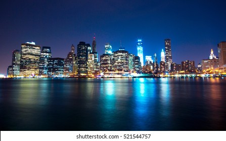 Manhattan Skyline In The Night 
