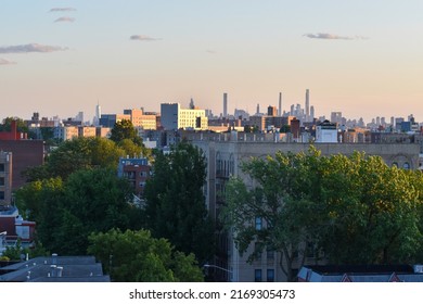 Manhattan Skyline Is Seen From A Distance In The Bronx, On June 19, 2022.