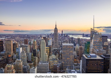 Manhattan Sunset, New York City - Shutterstock ID 476327785