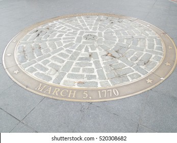 Manhole Showing Boston Massacre
