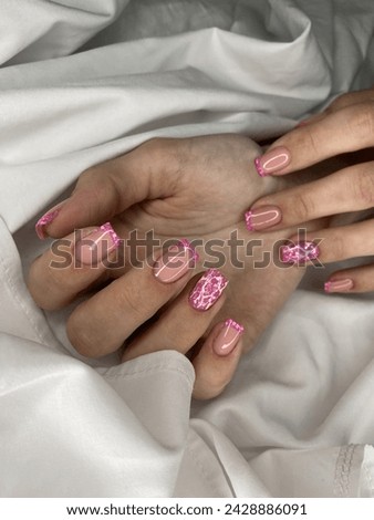 Manicure nails nail French art stemping nail art
