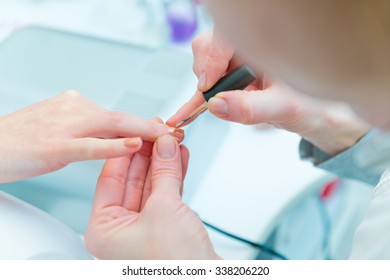 Manicure in process