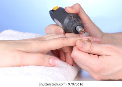 Manicure process in salon - Shutterstock ID 97075616