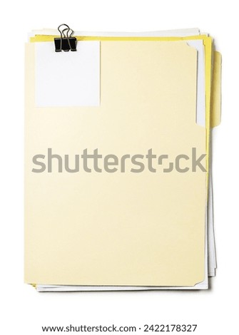 Manila Folder with clipping paths abstract white background