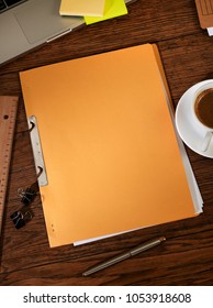 Manila Folders On Desk