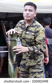 MANILA JUNE 12:  Members Of The Philippines Armed Forces  Perform At The Philippines Independence Day On June 12, 2012  In Manila. The Philippines Celebrate The 114th Independence Day.