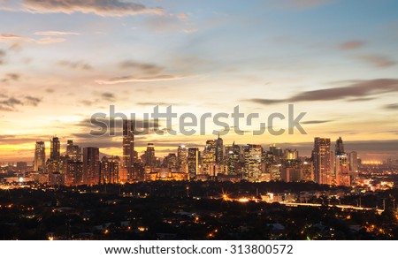 Manila at night, Philippines