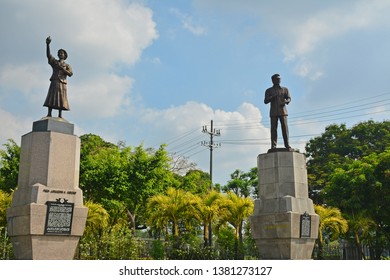 MANILA, PH - APR. 6: Ninoy And Cory Aquino Monument On April 6, 2019 In Manila, Philippines.