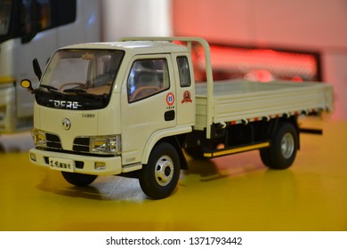 MANILA, PH - APR. 7: Dongfeng Automobile Company (DFAC) Scale Model Toy Flatbed Truck At Manila International Auto Show On April 7, 2019 In World Trade Center, Manila, Philippines.