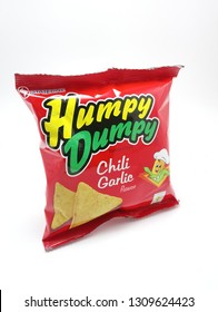 MANILA, PH - FEB. 11: Humpy Dumpy Tortilla Chips Chili Garlic Flavor On February 11, 2019 In Manila, Philippines. Humpy Dumpy Brand Is A Maker Of Junk Food Products.