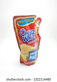 MANILA, PH - FEB. 22: Cheez Whiz Cheese Pimiento Squeeze Pack On February 22, 2019 In Manila, Philippines.