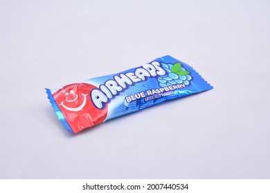 MANILA, PH - JULY 9 - Airheads Candy Blue Raspberry Flavor On July 9, 2021 In Manila, Philippines.