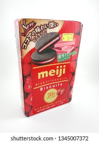 MANILA, PH - MAR. 21: Meiji Strawberry Biscuits Box On March 21, 2019 In Manila, Philippines.