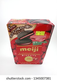 MANILA, PH - MAR. 21: Meiji Strawberry Biscuits Box On March 21, 2019 In Manila, Philippines.