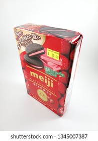 MANILA, PH - MAR. 21: Meiji Strawberry Biscuits Box On March 21, 2019 In Manila, Philippines.