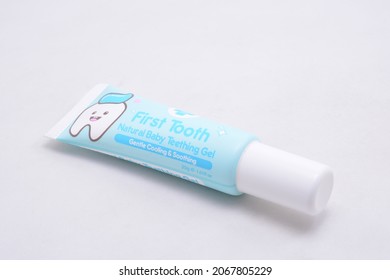 MANILA, PH - OCT 27 - First Tooth Natural Baby Teething Gel On October 27, 2021 In Manila, Philippines