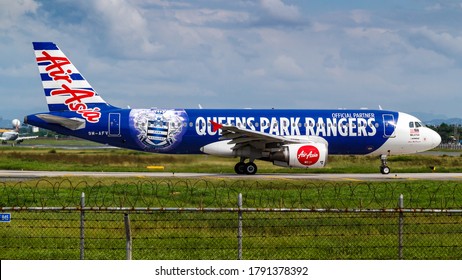 Manila, Philippines - November 27, 2016: Air Asia Berhad (9M-AFV) 