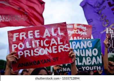 Manila / Philippines - Sept 20 2019: Student-led Protests Erupt In Manila For The 47th Anniversary Of The Declaration Of Martial Law Of Then-dictator Ferdinand Marcos On 1972.