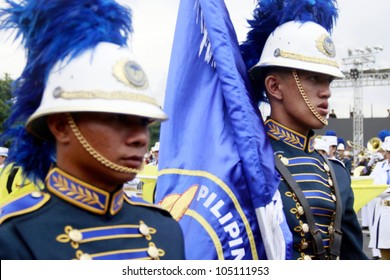 MANILA, PHILIPPINES-JUNE 12: Officer Of The Armed Forces Parades At The Philippines Independence Day On June 12, 2012  In Manila. The Philippines Celebrate The 114th Independence Day.