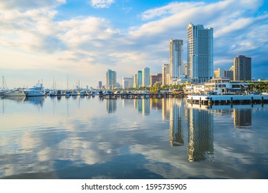 Manila Port at manila bay in philippines
