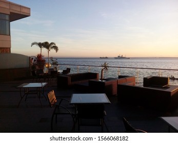 Manila Port Sunset Over Calm Sea, Philippines