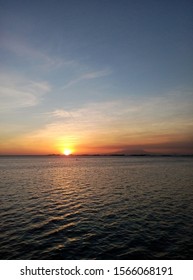 Manila Port Sunset Over Calm Sea, Philippines