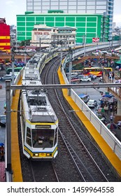 Manila/Philippine - July 14 2019: Metro Manila Rail Public Transportation, LRT Line 1