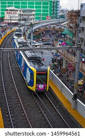 Manila/Philippine - July 14 2019: Metro Manila Rail Public Transportation, LRT Line 1