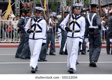 MANILA,PHILIPPINES-JUNE 12:Officer & Members Of The Armed Forces  Perform At The Philippines Independence Day On June 12, 2012  In Manila. The Philippines Celebrate The 114th Independence Day.