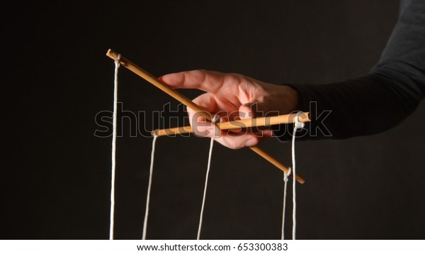 Manipulation Hand Puppeteer Stock Photo (Edit Now) 653300383