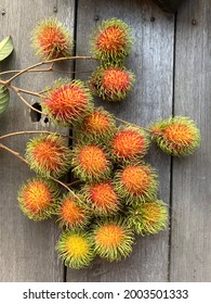 Manis Mata, Indonesia, 6 July 2021, Rambutan Is A Fruit That Tastes Sweet,with A Hairy Skin Texture That Makes This Fruit Unique