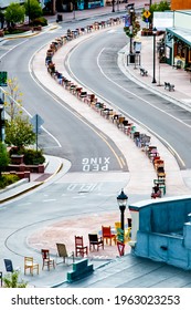 Manitou Springs, Colorado - October 9th, 2011  - The Manitou Chair Project Was A  Temporary Art Installation That Drew The Community Together. 