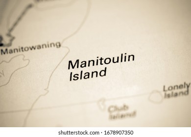 Manitoulin Island. Canada On A Map