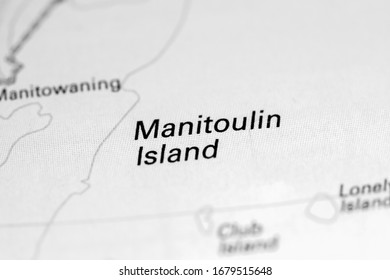 Manitoulin Island. Canada On A Map