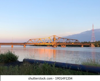 Manitoulin Swing Bridge in the sunset