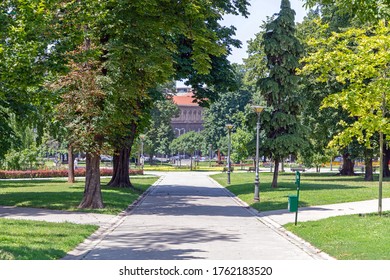 Manjez Park In Belgrade Serbia Summer Sunny Day