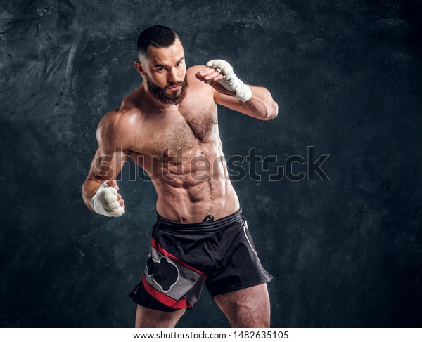 Angry Bodybuilder stock photo. Image of studio, male 