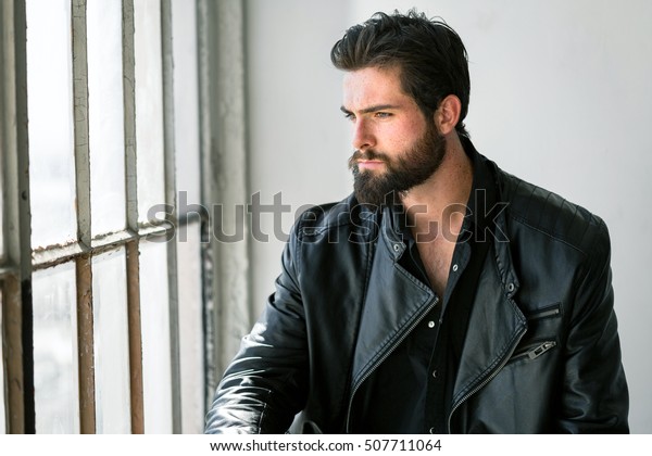 Manly Male Full Beard Tall Dark People Beauty Fashion