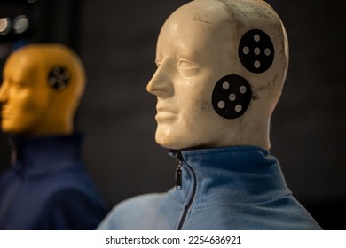 Mannequin dolls are used to test car safety crash test. - Shutterstock ID 2254686921