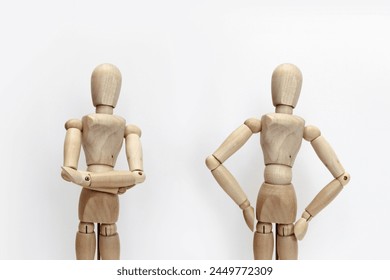 Mannequin for drawing with different positions. Close up. Mobile painting wooden mannequin. Human mannequin. Doll to draw action figures. - Powered by Shutterstock