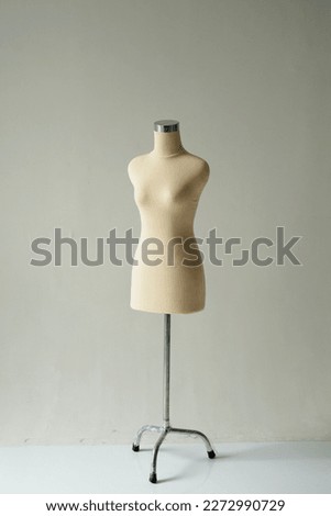 mannequin or dressmakers dummy on white background