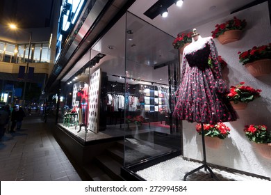 Mannequin In Fashion Shop Display Window