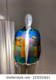 Mannequin With Jacket, Khaki Pants Clothes In A Shop