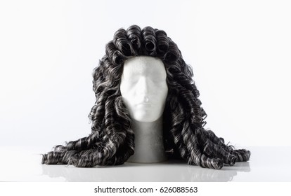 Mannequin Male Head With Alonge Wig On White