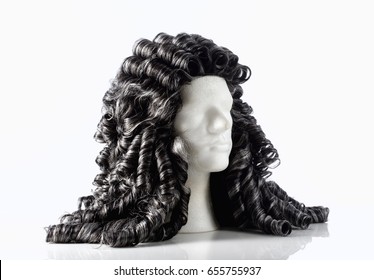 Mannequin Male Head With Alonge Wig On White