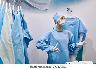 Mannequin In Surgical Gown In Store